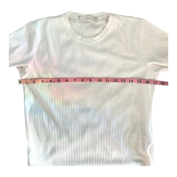 EleVen by Venus Williams Love to Love Rib Tee – White – Sizes M & L – NWT - Picture 3 of 9